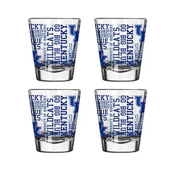 Logo Brands Kentucky Wildcats 4-Pack 2oz. Shot Glass Set