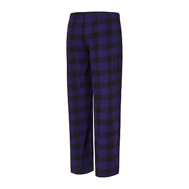Women's Concepts Sport Purple/Black Sacramento Kings Avondale T-Shirt & Pants Flannel PJ Set
