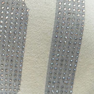 Women's Starter Khaki Cleveland Browns Rhinestone Relaxed Hoodie