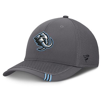 Men's Fanatics Gray Utah Mammoth Clincher Team Stripes Flex Hat