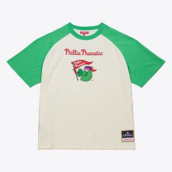 Women's Mitchell & Ness Cream Philadelphia Phillies Raglan Boyfriend T-Shirt