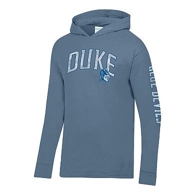 Men's ComfortWash Blue Duke Blue Devils Long Sleeve Hooded T-Shirt