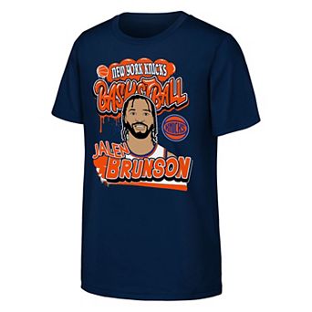 Youth Outerstuff Jalen Brunson Navy New York Knicks Baller T-Shirt