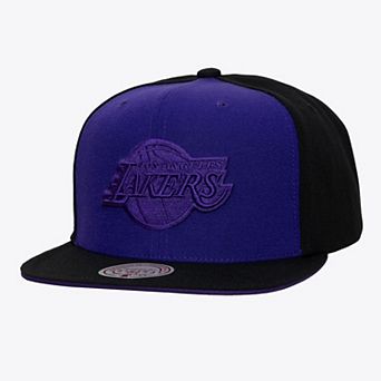 Men's Mitchell & Ness Purple/Black Los Angeles Lakers Color Pop Snapback Hat