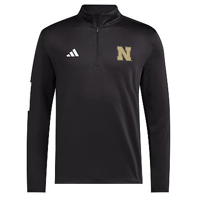 Men's adidas Black Nebraska Huskers Half-Zip Golf Jacket