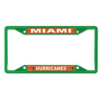 WinCraft Miami Hurricanes Metal License Plate Frame