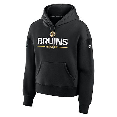 Women's Fanatics Black Boston Bruins Authentic Pro Primary Pullover Hoodie