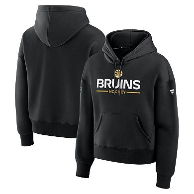 Women's Fanatics Black Boston Bruins Authentic Pro Primary Pullover Hoodie