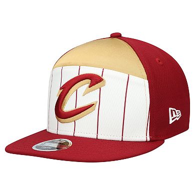 Youth New Era White/Wine Cleveland Cavaliers 2025 NBA Tip Off Split Panel 9FIFTY Snapback Hat