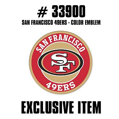 Logo Brands San Francisco 49ers Embossed Color Auto Emblem