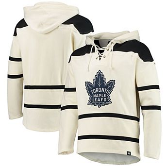 Men's '47 Cream Toronto Maple Leafs Superior Lacer Lace-up Hoodie