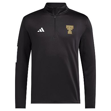 Men's adidas Black Texas Tech Red Raiders Half-Zip Golf Jacket