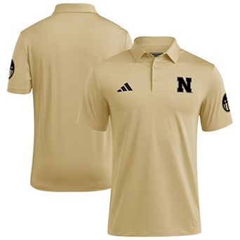 Men's adidas Tan Nebraska Huskers Salute to Service Ultimate365 Solid Polo