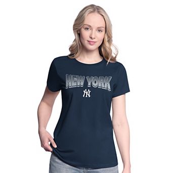 Women's G-III 4Her by Carl Banks Navy/Bright Heather Ceramic New York Yankees T-Shirt and Hoodie Combo Pack