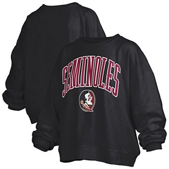 Women's Pressbox Black Florida State Seminoles Janise Fleece Sweatshirt