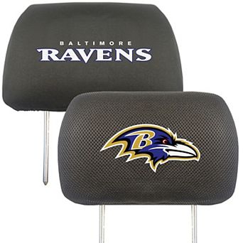 Logo Brands Baltimore Ravens Car Head Rest Cover