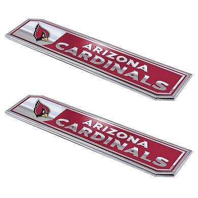 Logo Brands Arizona Cardinals 2-Pack Embossed Truck Emblem Set