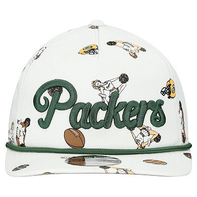 Men's New Era White Green Bay Packers Team Cheer 19TWENTY Snapback Hat