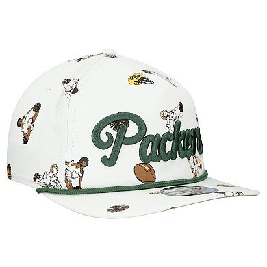 Men's New Era White Green Bay Packers Team Cheer 19TWENTY Snapback Hat