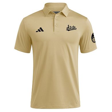 Men's adidas Tan Mississippi State Bulldogs Salute to Service Ultimate365 Solid Polo