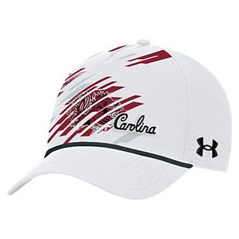 Men's Under Armour White South Carolina Gamecocks College Essentials Driver Rope Iso-Chill Adjustable Hat