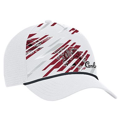 Men's Under Armour White South Carolina Gamecocks College Essentials Driver Rope Iso-Chill Adjustable Hat