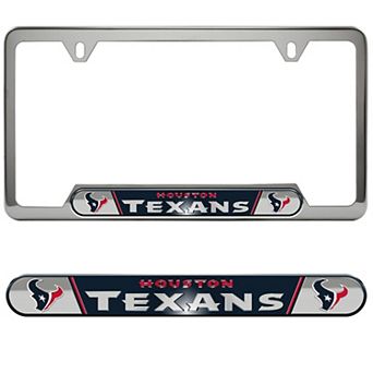 Logo Brands Houston Texans Embossed License Plate Frame