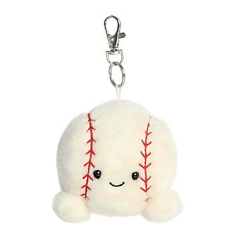 Aurora Mini White Adorable Clip-On 4" Slugger Baseball Palm Pals