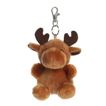 Aurora Mini Brown Adorable Clip-On 4" Cinnamon Moose Palm Pals
