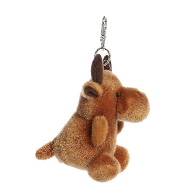 Aurora Mini Brown Adorable Clip-On 4" Cinnamon Moose Palm Pals