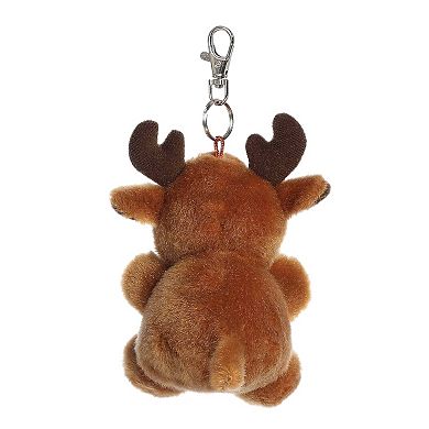 Aurora Mini Brown Adorable Clip-On 4" Cinnamon Moose Palm Pals