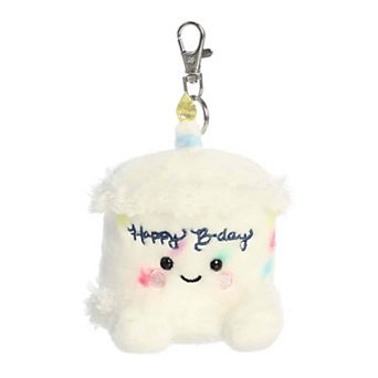 Aurora Mini White Adorable Clip-On 4" Happy B'Day Cake Palm Pals