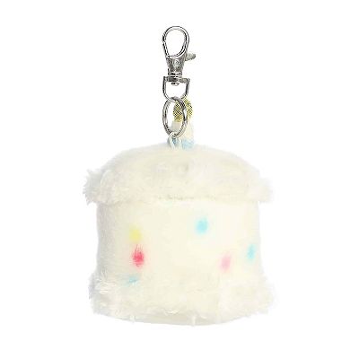 Aurora Mini White Adorable Clip-On 4" Happy B'Day Cake Palm Pals