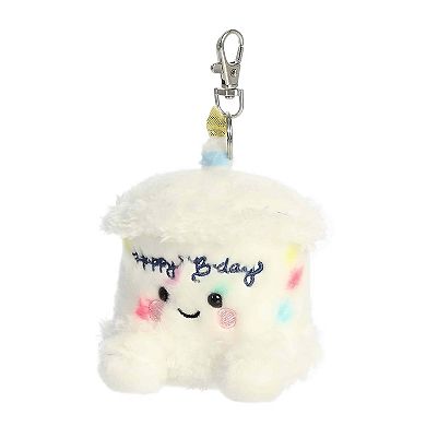 Aurora Mini White Adorable Clip-On 4" Happy B'Day Cake Palm Pals