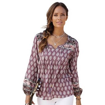 Lascana Women's Boho Long Sleeve Top