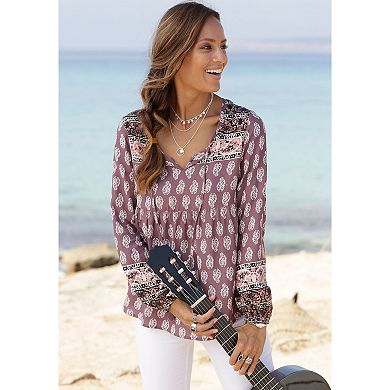 Lascana Women's Boho Long Sleeve Top