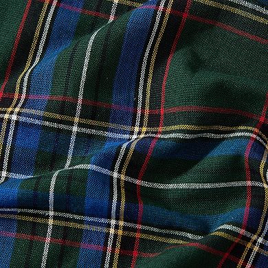 Threadmade Stowe Tartan Plaid Christmas Tree Skirt, 48"x 48" Round