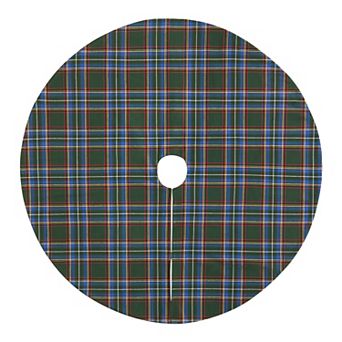 Elrene Home Fashions Stowe Tartan Plaid Christmas Tree Skirt, 48"x 48" Round