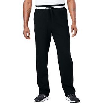 KingSize Men's Big & Tall Coach’S Collection Fleece Open Bottom Pants