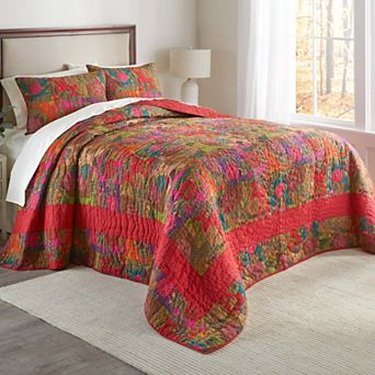 BrylaneHome Floral Quilted Bedspread