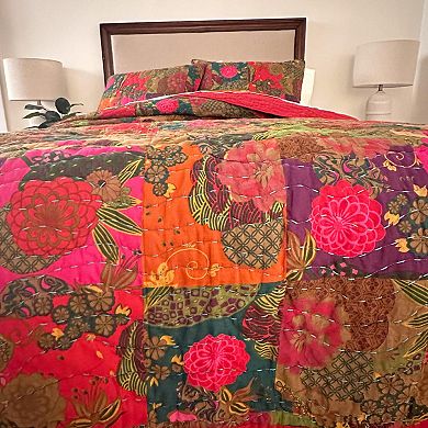 BrylaneHome Floral Quilted Bedspread