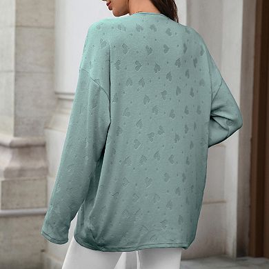 Women's Longline Knit Cardigan Casual Long Sleeve Open Front Draped Sweater Coat