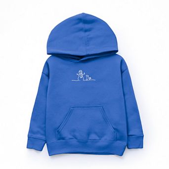 Embroidered Snowman Outline - Youth Graphic Hoodie