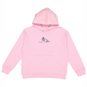 Embroidered Snowman Outline - Youth Graphic Hoodie