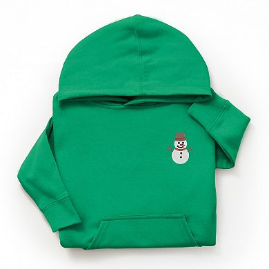 Embroidered White Snowman - Youth Graphic Hoodie