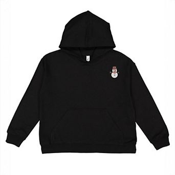 Embroidered White Snowman - Youth Graphic Hoodie