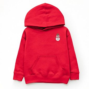 Embroidered White Snowman - Youth Graphic Hoodie