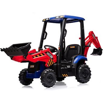 4-in-1 Transformable Kids Excavator, 12V Ride-On Toy with Remote Control, Front Loader & EVA Tires
