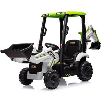 4-in-1 Transformable Kids Excavator, 12V Ride-On Toy with Remote Control, Front Loader & EVA Tires