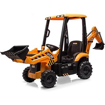 4-in-1 Transformable Kids Excavator, 12V Ride-On Toy with Remote Control, Front Loader & EVA Tires